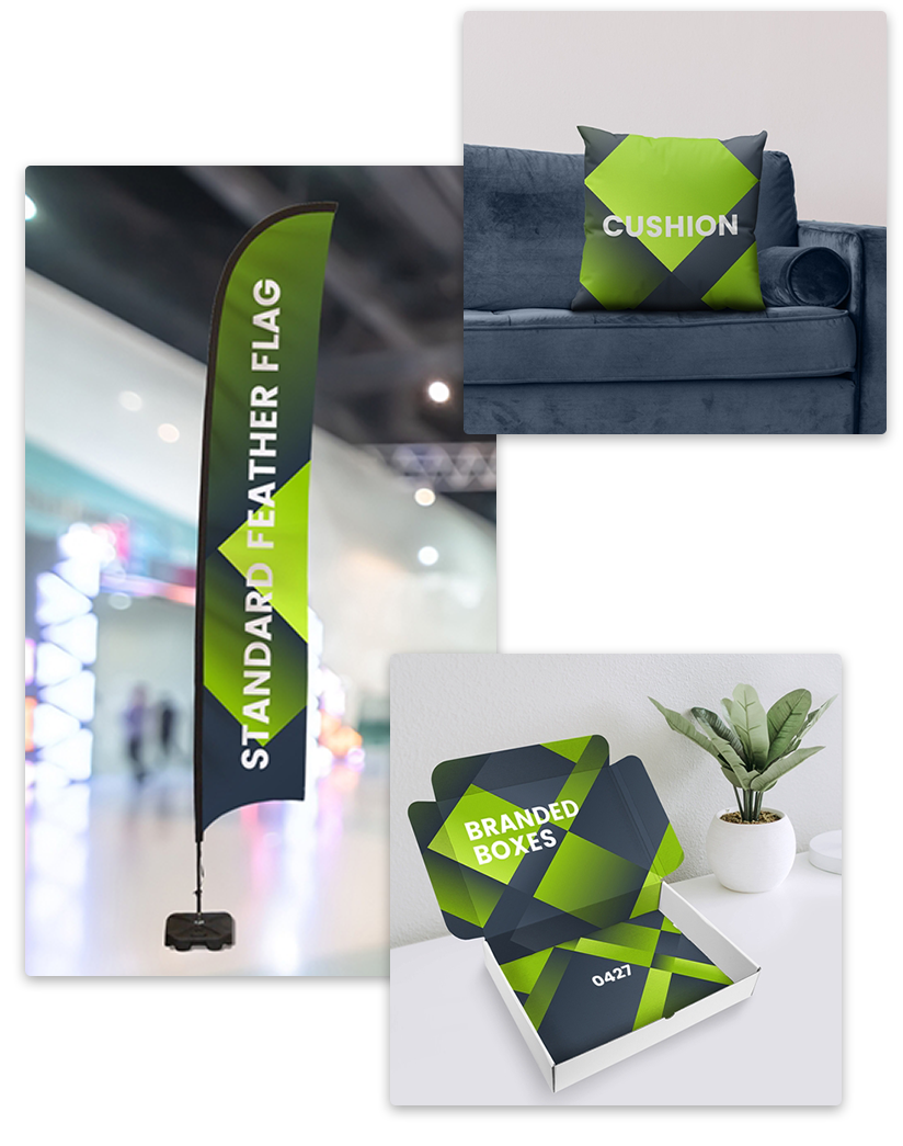 A Collage of Different The Big Display Company Offerings