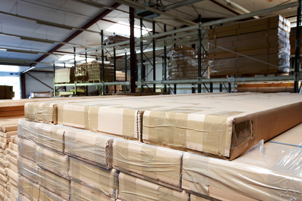Shipping Cardboard Boxes In a Warehouse